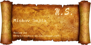 Miskov Sejla névjegykártya